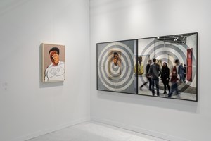 Llyn Foulkes and Hank Willis Thomas, Kayne Griffin Corcoran, The Armory Show, New York (7–10 March 2019). Courtesy Ocula. Photo: Charles Roussel.